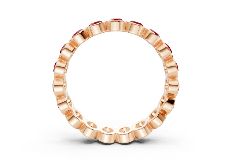 Elysees Oval Cut Ruby Gemstone Eternity Band 4½ Carat Total Wt. - Ring Premier