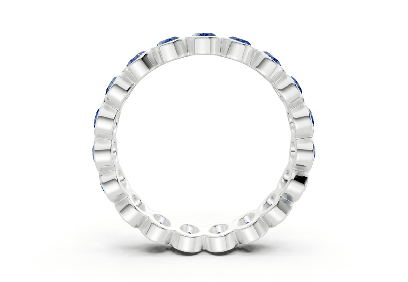 Elysees Oval Cut Sapphire Gemstone Eternity Band 4½ Carat Total Wt. - Ring Premier