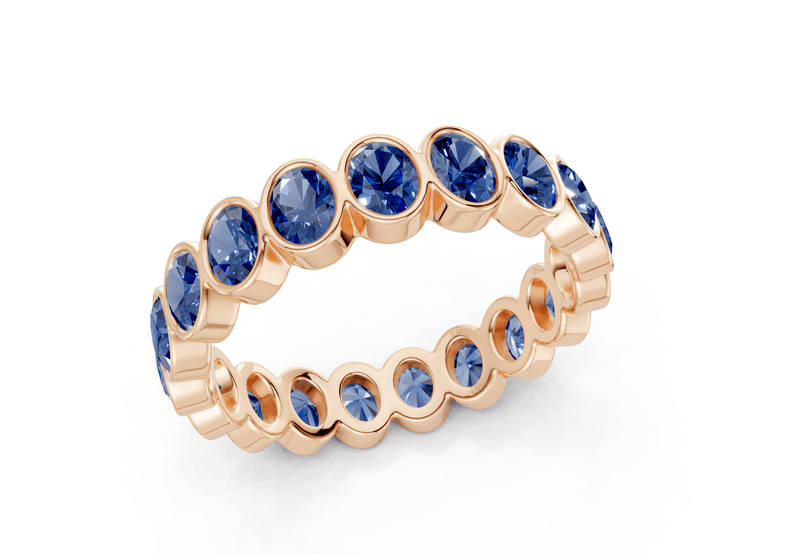 Elysees Oval Cut Sapphire Gemstone Eternity Band 4½ Carat Total Wt. - Ring Premier