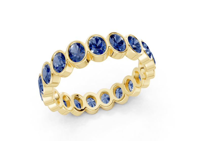Elysees Oval Cut Sapphire Gemstone Eternity Band 5 Carat Total Wt. - Ring Premier