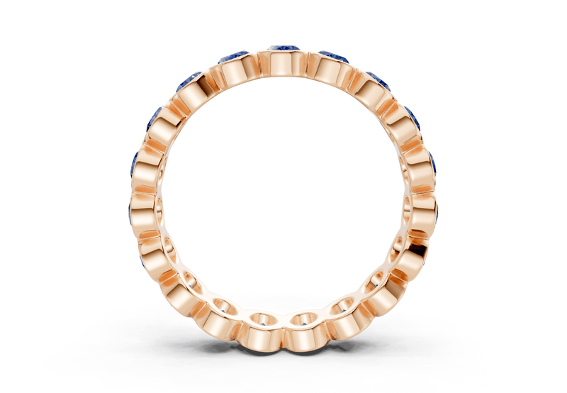 Elysees Oval Cut Sapphire Gemstone Eternity Band 5 Carat Total Wt. - Ring Premier