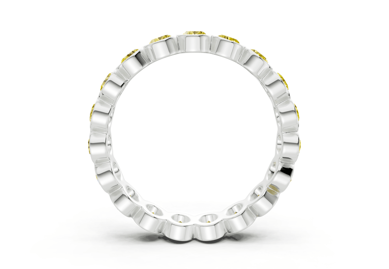Elysees Oval Cut Yellow Diamond Eternity Band 4½ Carat Total Wt. - Ring Premier