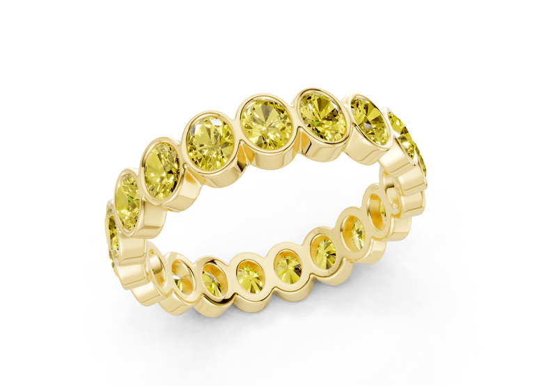 Elysees Oval Cut Yellow Diamond Eternity Band 4½ Carat Total Wt. - Ring Premier
