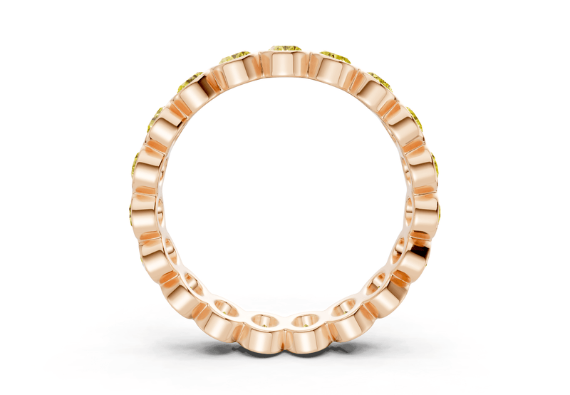 Elysees Oval Cut Yellow Diamond Eternity Band 4½ Carat Total Wt. - Ring Premier