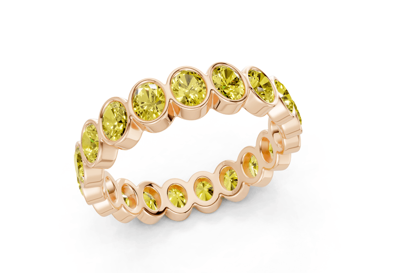 Elysees Oval Cut Yellow Diamond Eternity Band 4½ Carat Total Wt. - Ring Premier