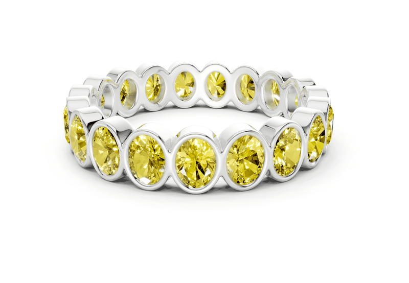 Elysees Oval Cut Yellow Diamond Eternity Band 4½ Carat Total Wt. - Ring Premier
