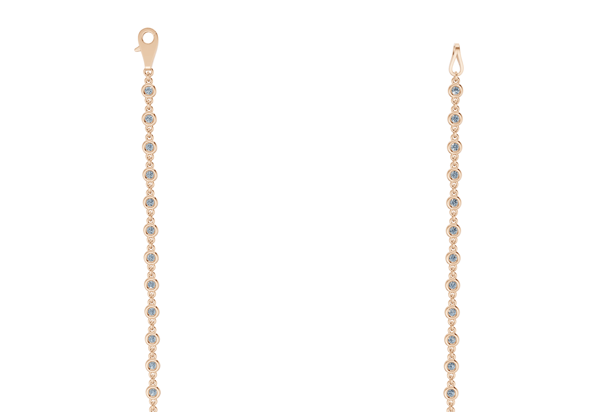 Eternal Blue Diamond Stationed Necklace 2 Carat Total Wt.