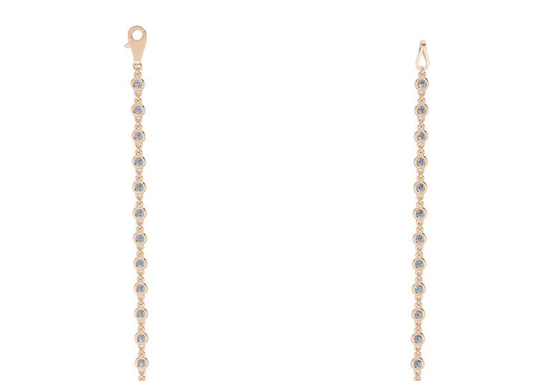 Eternal Blue Diamond Stationed Necklace 2 Carat Total Wt. - Ring Premier