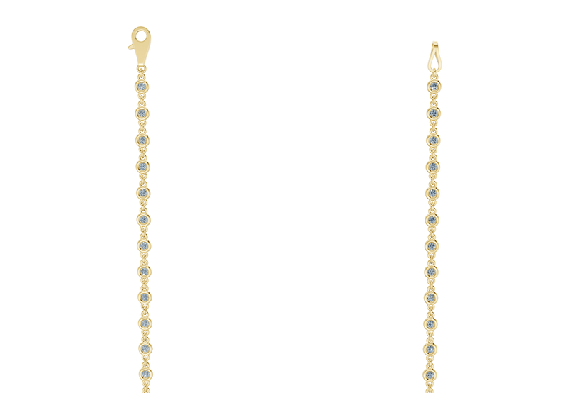 Eternal Blue Diamond Stationed Necklace 2 Carat Total Wt. - Ring Premier