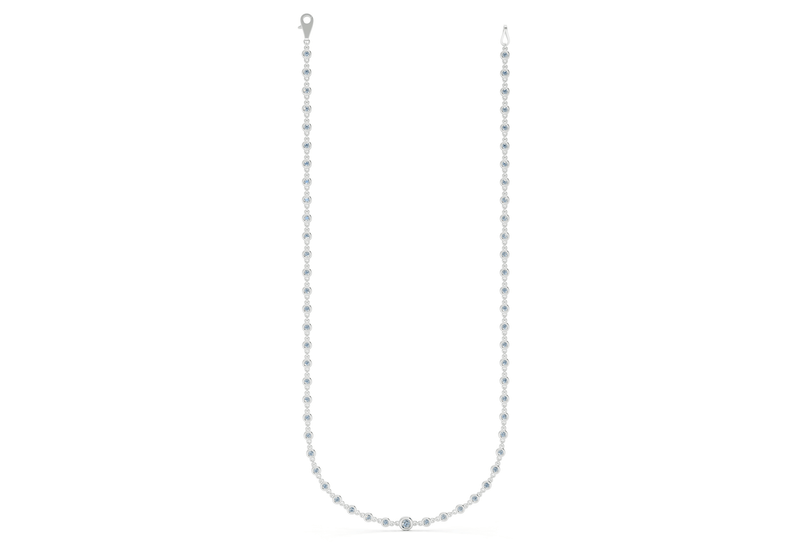Eternal Blue Diamond Stationed Necklace 2 Carat Total Wt. - Ring Premier