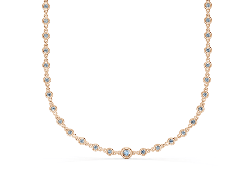 Eternal Blue Diamond Stationed Necklace 2 Carat Total Wt. - Ring Premier