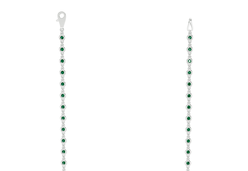 Eternal Emerald Gemstone Stationed Necklace 2 Carat Total Wt. - Ring Premier