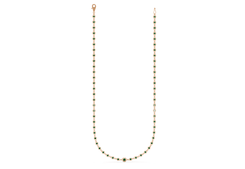 Eternal Emerald Gemstone Stationed Necklace 2 Carat Total Wt. - Ring Premier