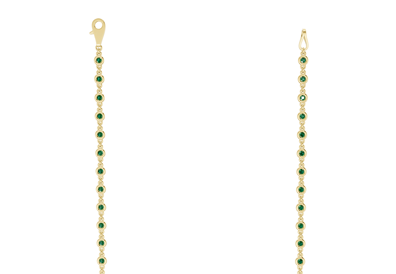 Eternal Emerald Gemstone Stationed Necklace 2 Carat Total Wt. - Ring Premier