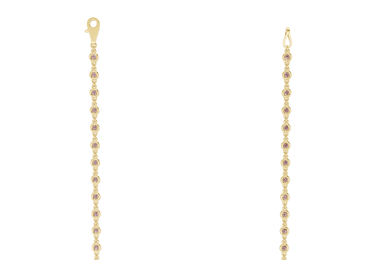 Eternal Pink Diamond Stationed Necklace 2 Carat Total Wt.