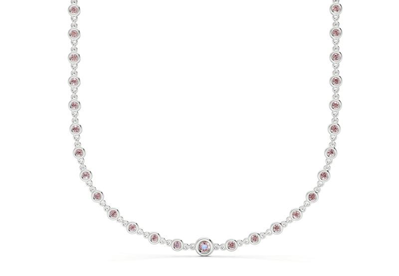 Eternal Pink Diamond Stationed Necklace 2 Carat Total Wt. - Ring Premier