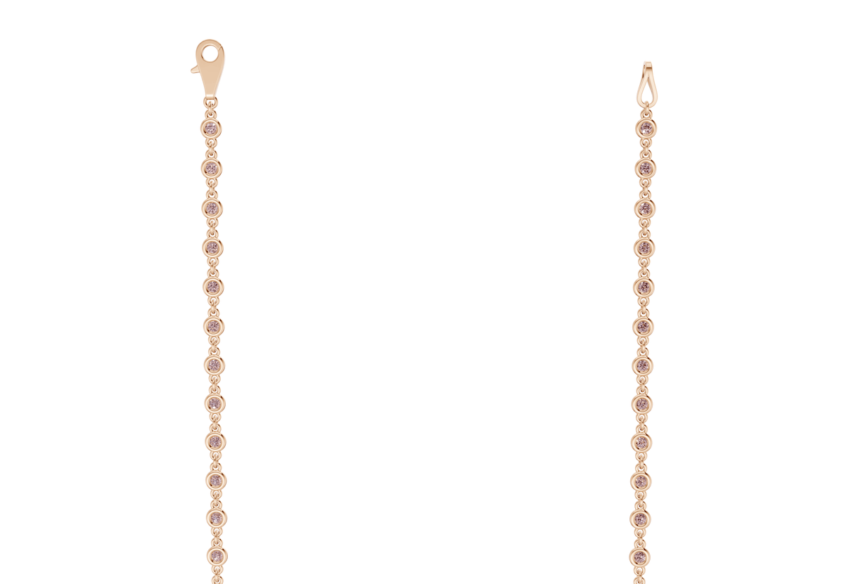Eternal Pink Diamond Stationed Necklace 2 Carat Total Wt.