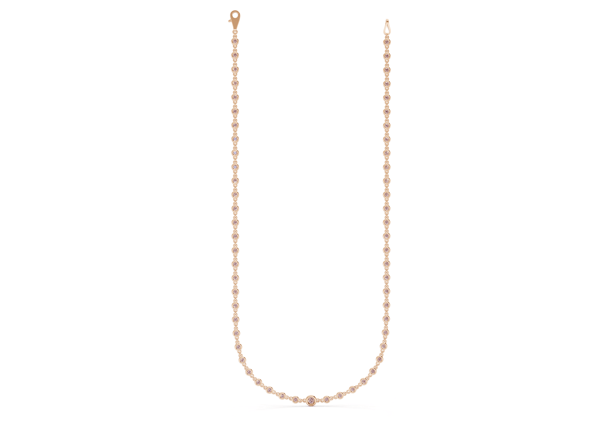 Eternal Pink Diamond Stationed Necklace 2 Carat Total Wt.