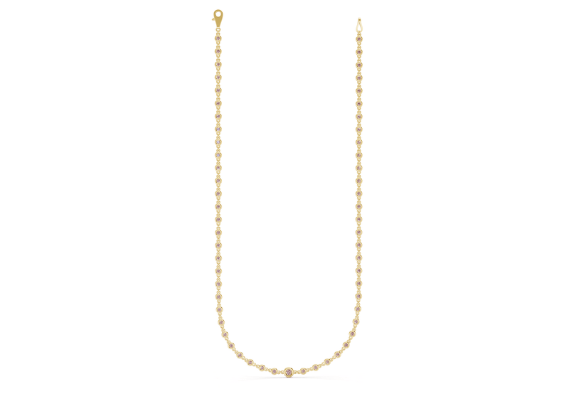 Eternal Pink Diamond Stationed Necklace 2 Carat Total Wt.