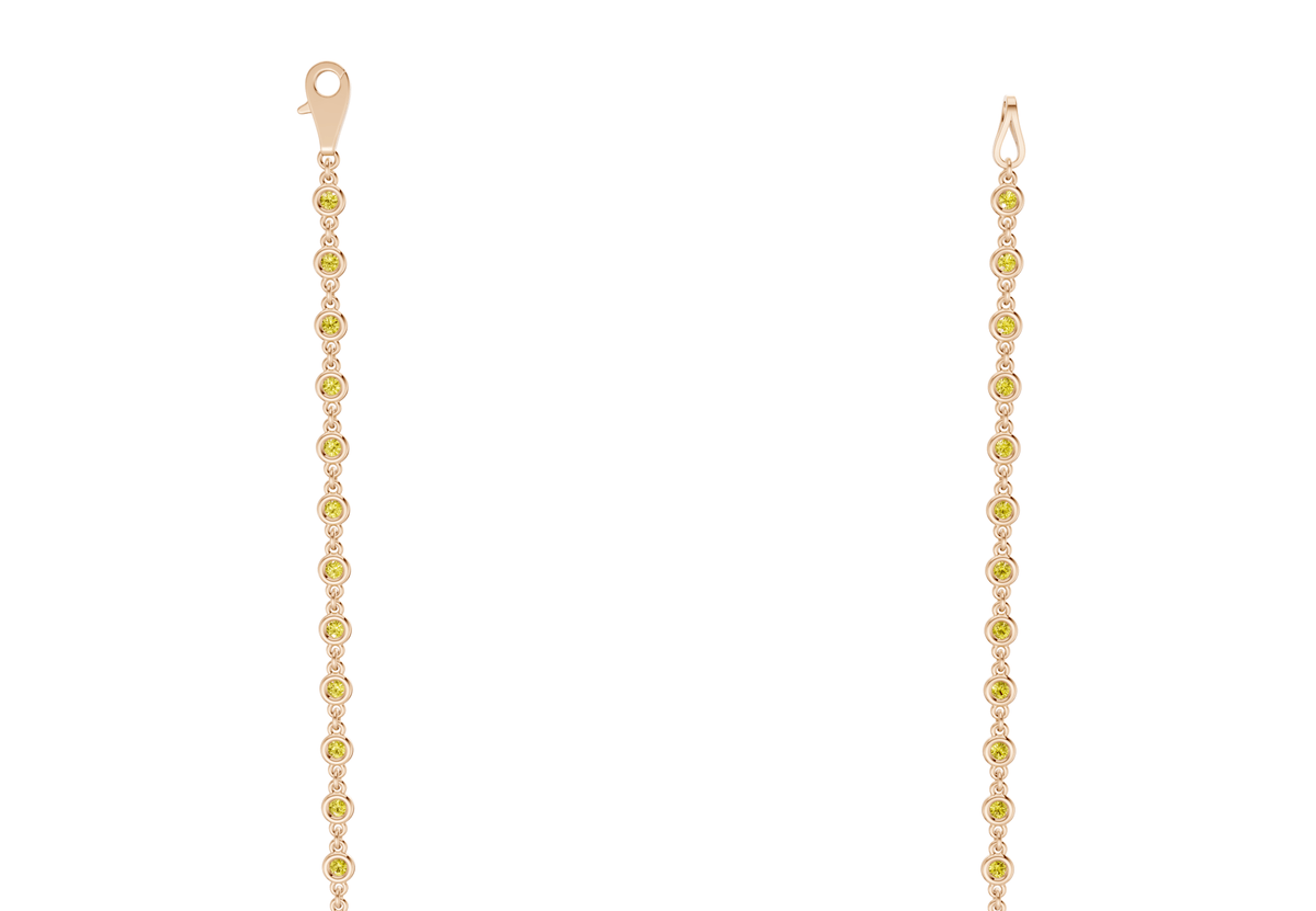 Eternal Yellow Diamond Stationed Necklace 2 Carat Total Wt.