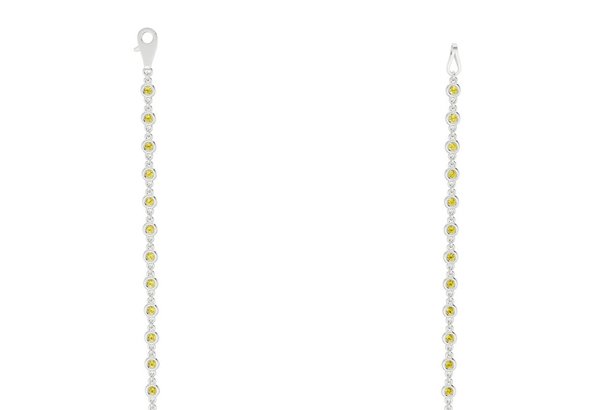 Eternal Yellow Diamond Stationed Necklace 2 Carat Total Wt.