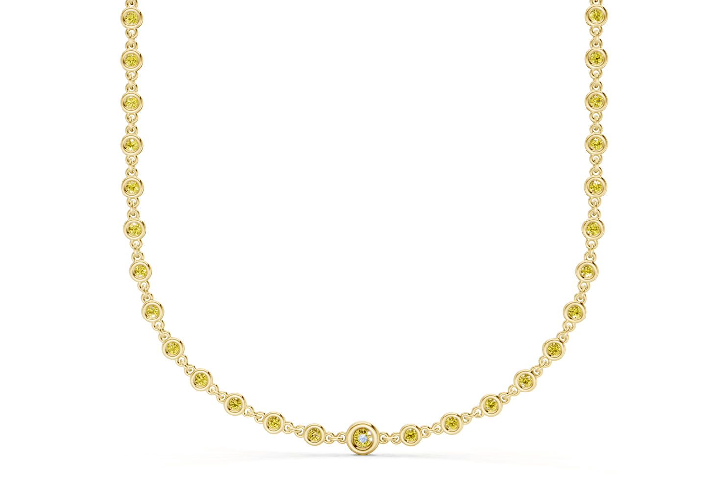Eternal Yellow Diamond Stationed Necklace 2 Carat Total Wt. - Ring Premier