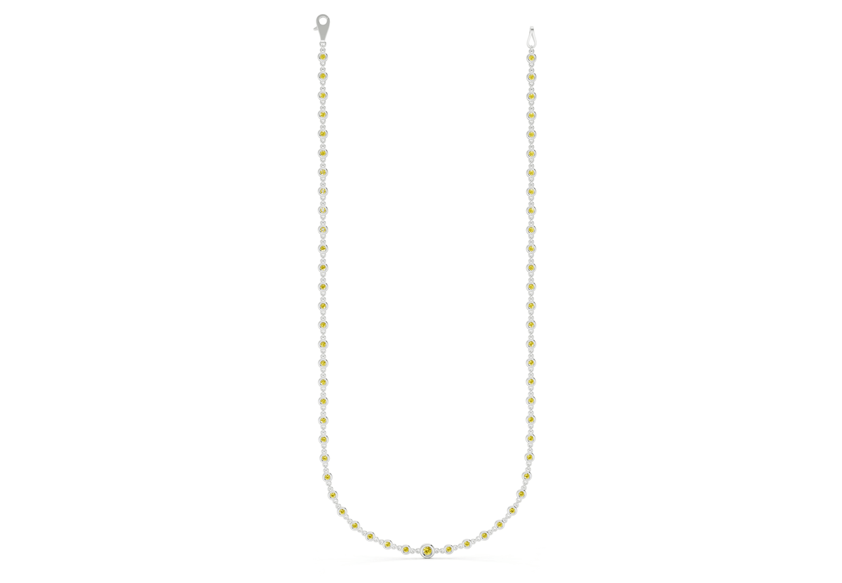 Eternal Yellow Diamond Stationed Necklace 2 Carat Total Wt.