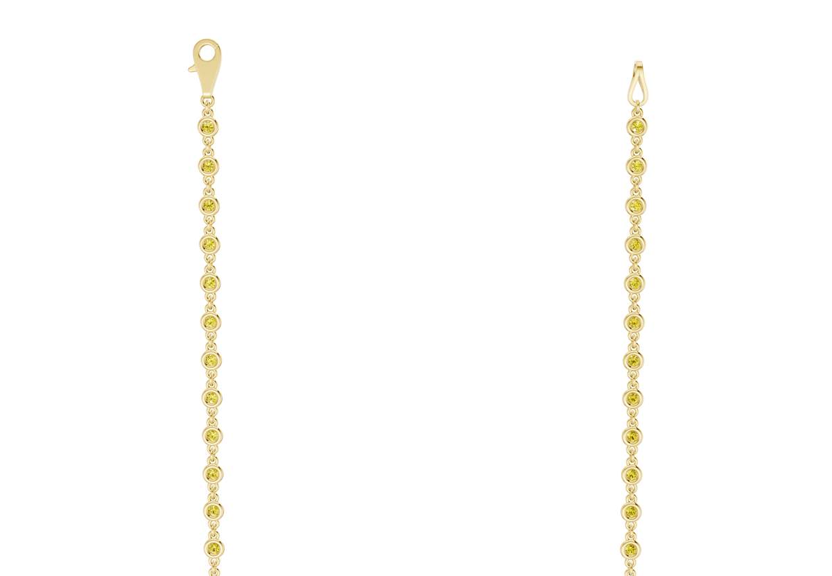 Eternal Yellow Diamond Stationed Necklace 2 Carat Total Wt.