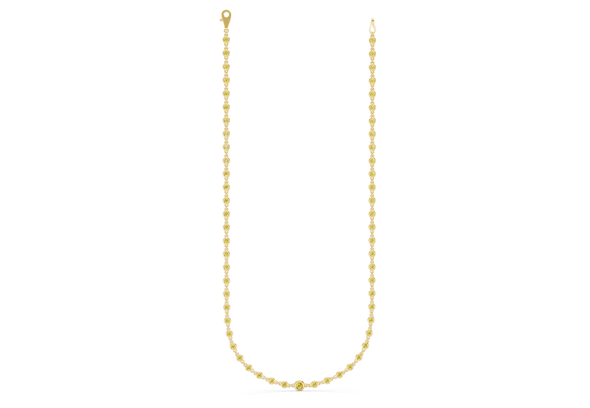 Eternal Yellow Diamond Stationed Necklace 2 Carat Total Wt.