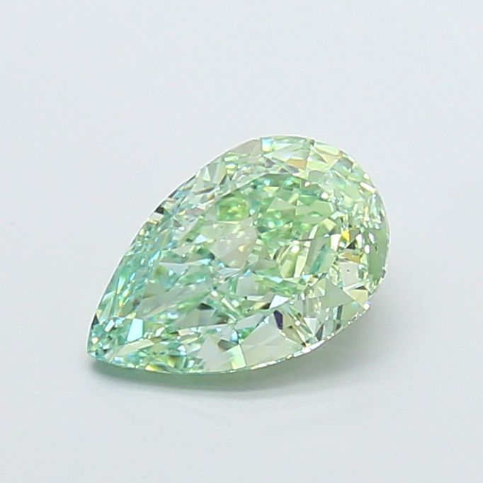 2.68 Carat Pear Cut Fancy Green