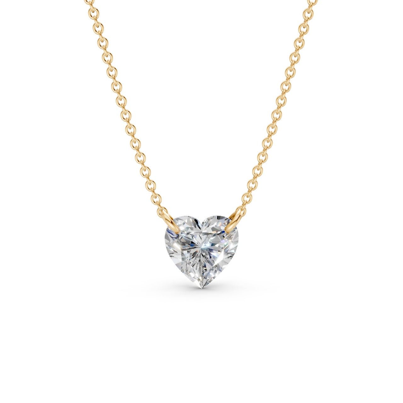 Floating Heart Diamond Necklace - Ring Premier