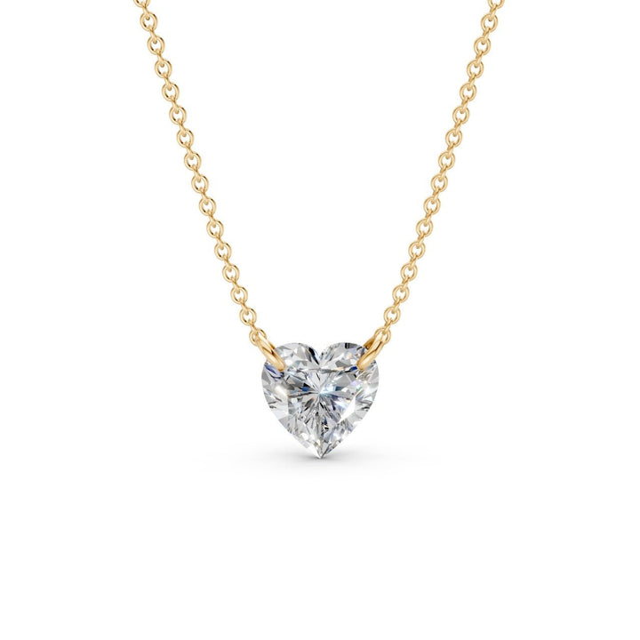 Floating Heart Diamond Necklace - Ring Premier