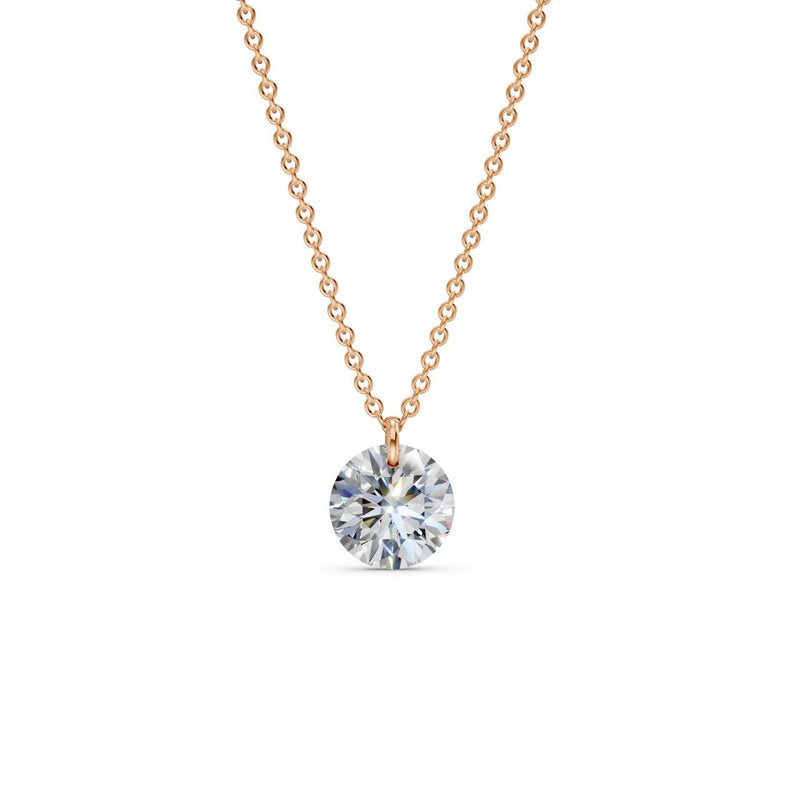 Floating Round Diamond Necklace - Ring Premier
