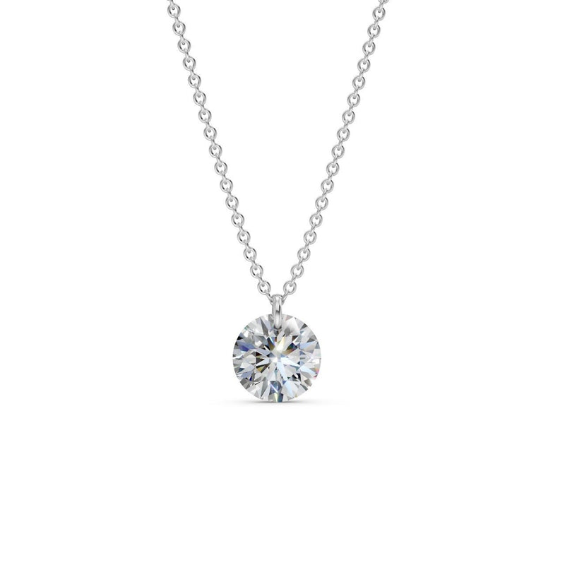 Floating Round Diamond Necklace - Ring Premier