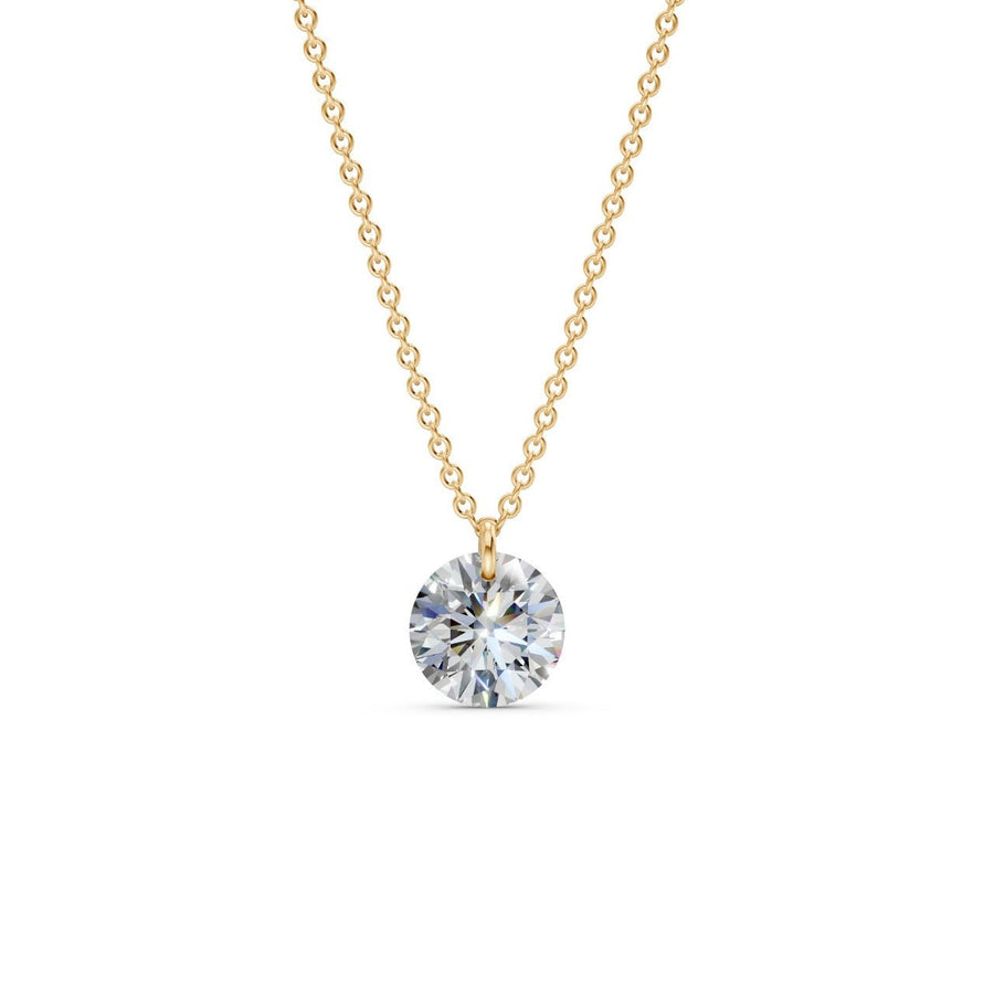 Floating Round Diamond Necklace
