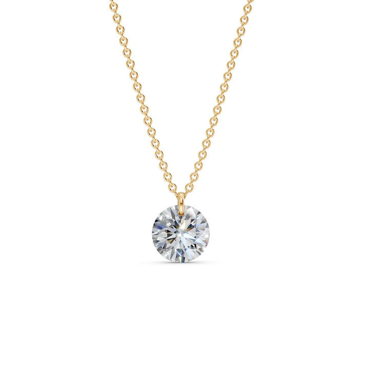 Floating Round Diamond Necklace - Ring Premier