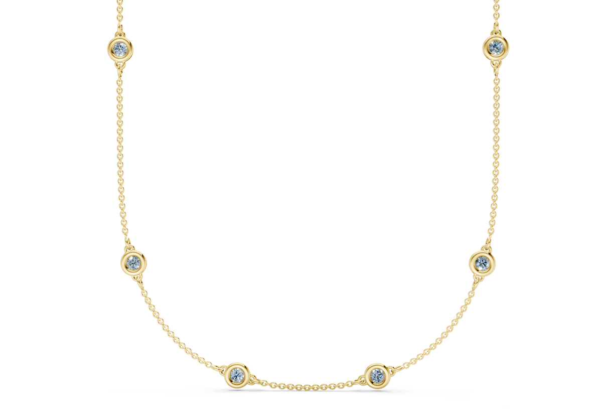 Harmony Blue Diamond Stationed Necklace 1½ Carat Total Wt.
