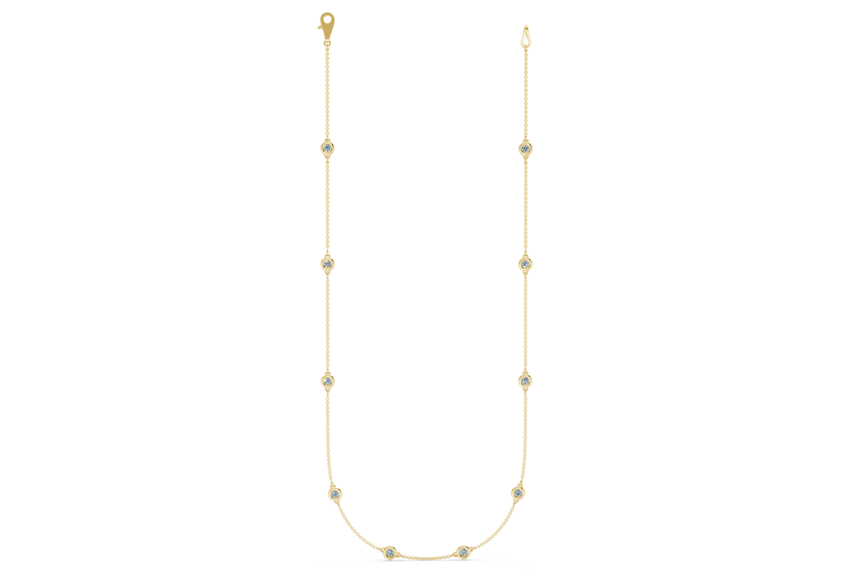 Harmony Blue Diamond Stationed Necklace 2½ Carat Total Wt.