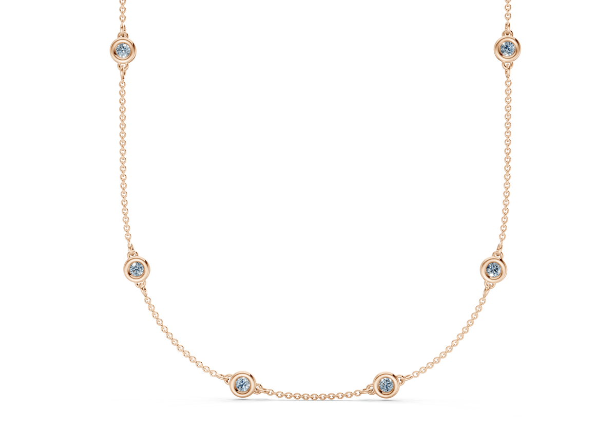 Harmony Blue Diamond Stationed Necklace 2½ Carat Total Wt.