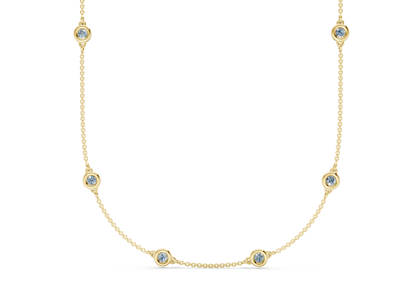 Harmony Blue Diamond Stationed Necklace ½ Carat Total Wt. - Ring Premier