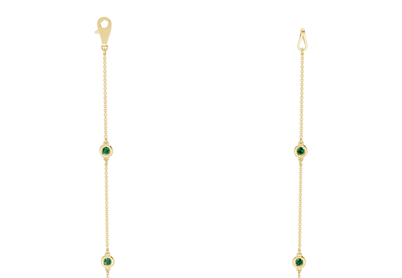 Harmony Emerald Gemstone Stationed Necklace 1½ Carat Total Wt.