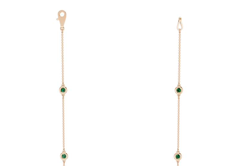 Harmony Emerald Gemstone Stationed Necklace 2½ Carat Total Wt. - Ring Premier