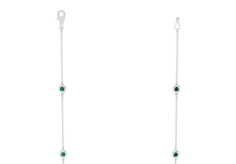 Harmony Emerald Gemstone Stationed Necklace ½ Carat Total Wt. - Ring Premier