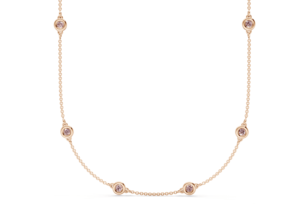 Harmony Pink Diamond Stationed Necklace 3½ Carat Total Wt.