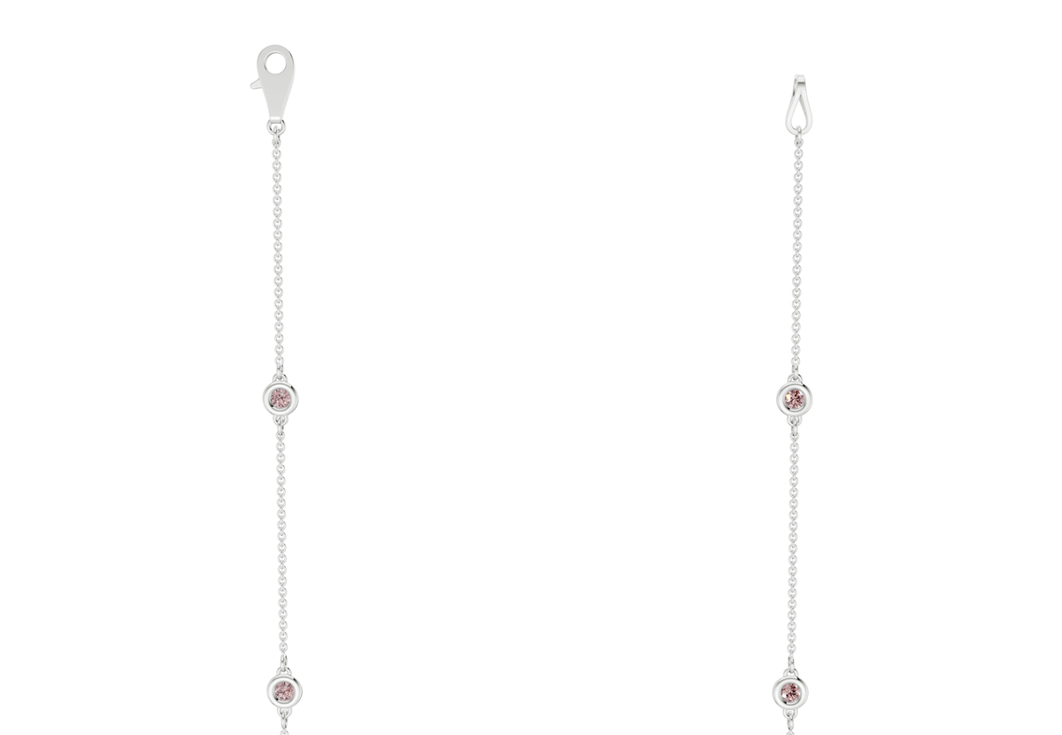 Harmony Pink Diamond Stationed Necklace 3½ Carat Total Wt.