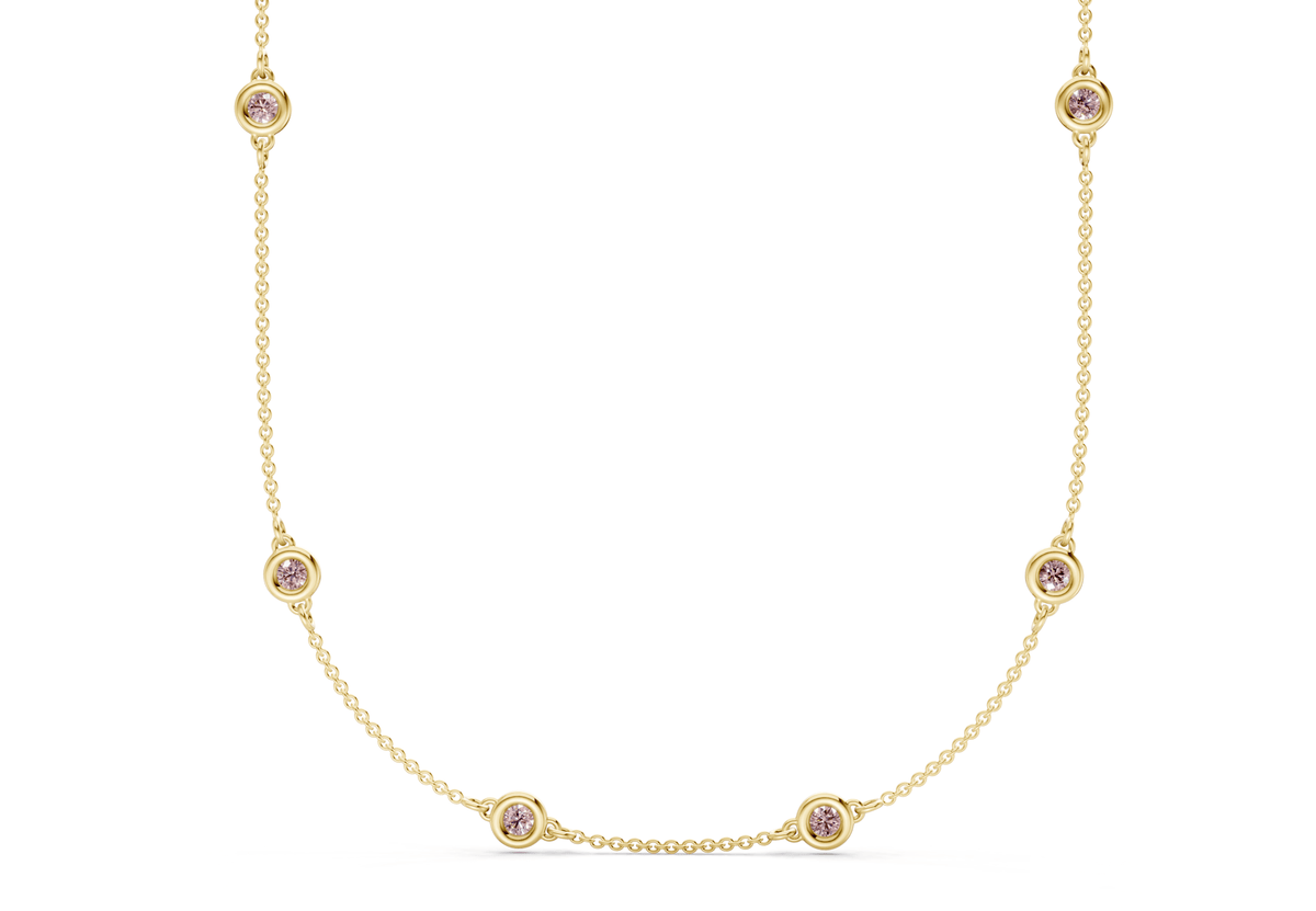 Harmony Pink Diamond Stationed Necklace 3½ Carat Total Wt.