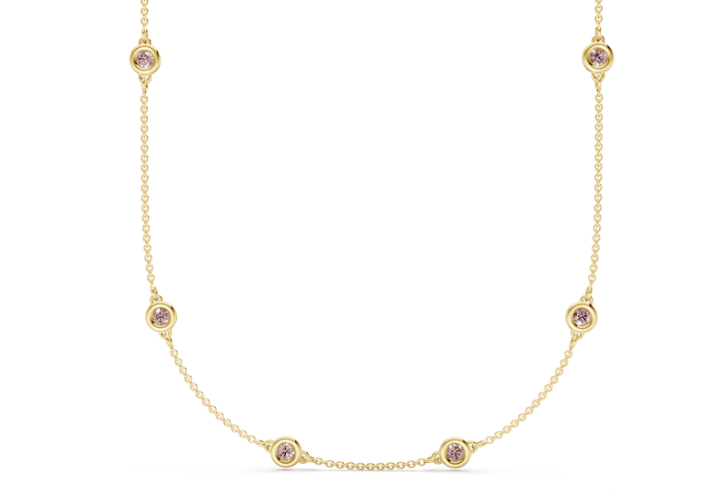 Harmony Pink Diamond Stationed Necklace 3½ Carat Total Wt.