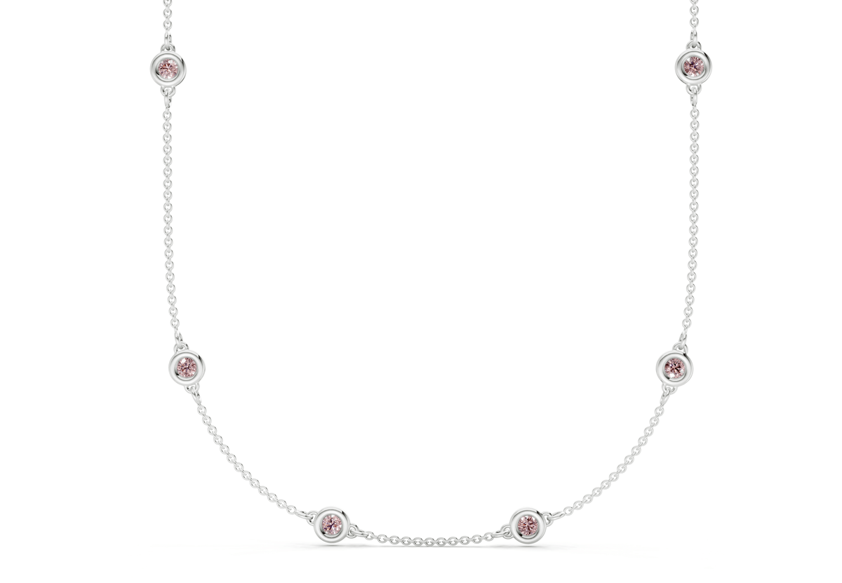 Harmony Pink Diamond Stationed Necklace ½ Carat Total Wt.