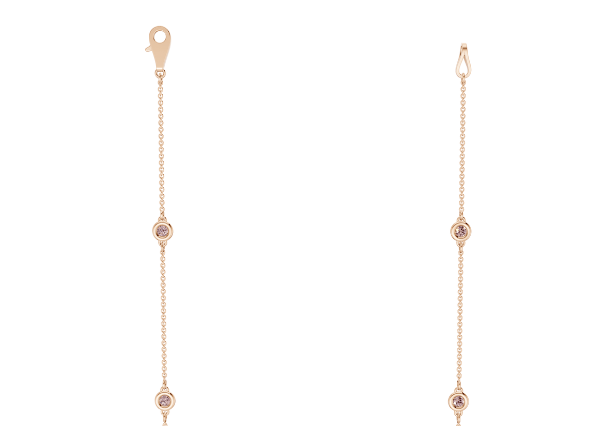 Harmony Pink Diamond Stationed Necklace ½ Carat Total Wt.