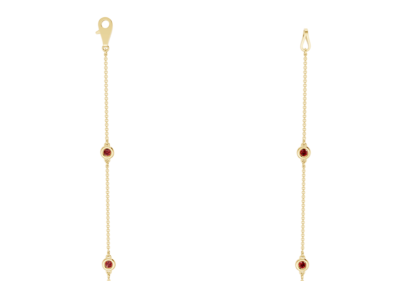 Harmony Ruby Gemstone Stationed Necklace 1½ Carat Total Wt. - Ring Premier